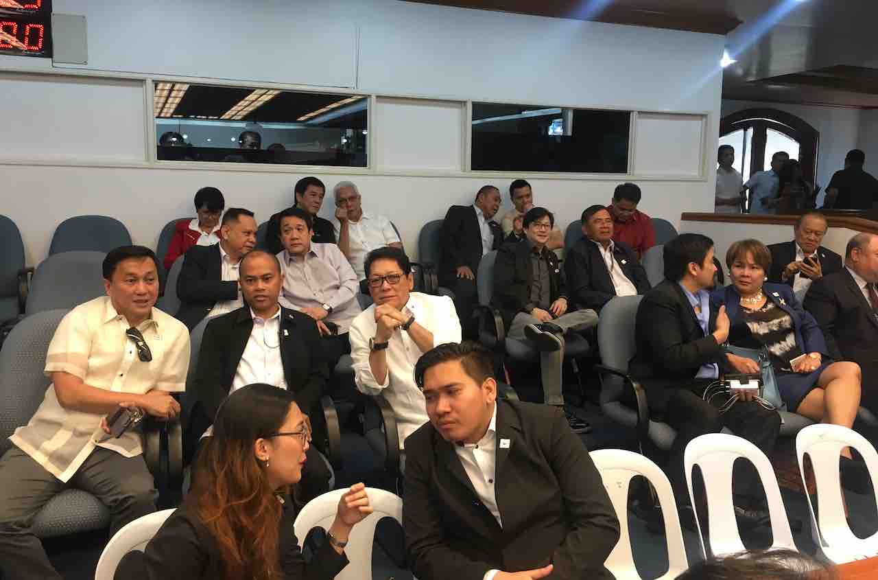 FULL FORCE. Cabinet members are in full force in the Senate probe into the Philippine Navy frigates deal. Photo by Camille Elemia/Rappler  