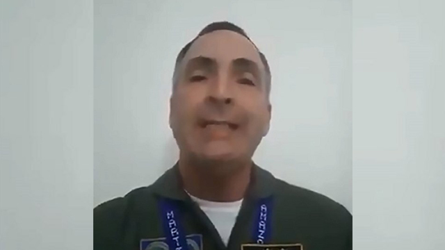 NOT WITH MADURO. Video grab taken from handout video released by Venezuelan Air Force High Command General Francisco Yanez and published on social media on February 2, 2019 of himself recognizing self-declared Venezuelan acting president Juan Guaido and disavowing socialist leader Nicolas Maduro. Photo from HO / Venezuela's Air Force General Francisco Yanez / AFP 