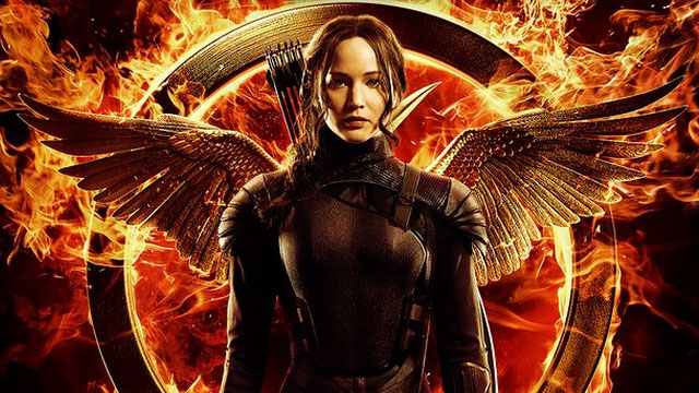 BURN WITH US. Jennifer Lawrence as Katniss Everdeen. Screengrab from Facebook 