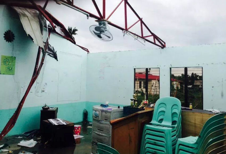 The publication room of Traviesa of SLSU after Typhoon Glenda.