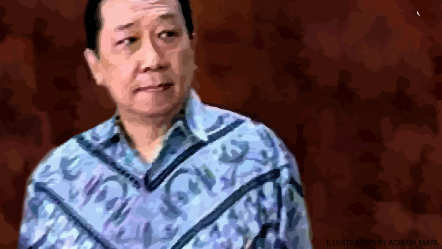 SAMADIKUN HARTONO. Ilustrasi buronan kasus BLBI, Samadikun Hartono. Ilustrasi oleh Adinda/Rappler 