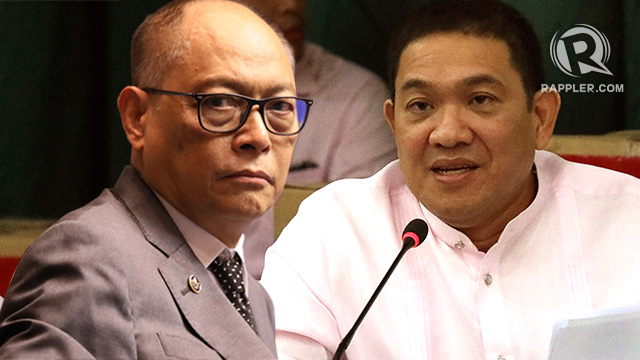 WHITE FLAG. Camarines Sur 1st District Representative Rolando Andaya Jr says he will no longer pursue his once aggressive push to sue outgoing budget secretary Benjamin Diokno over alleged public works scams. Photos by Darren Langit/Rappler 