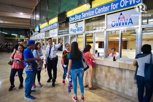 NO TO LINES. The government puts up a one-stop shop for overseas Filipino workers. File photo by LeAnne Jazul/Rappler  