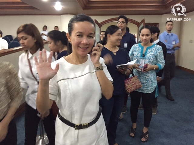 ALL SET FOR 2016? Senator Grace Poe admits she is already working on her 2016 campaign platform even as she said she remains undecided to date. (Photo by Camille Elemia/Rappler) 