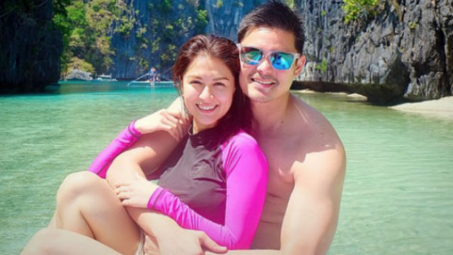 VALENTINE'S DAY. Newlyweds Dingdong Dantes and Marian Rivera treat themselves to a vacation in Palawan. Photo from Instagram/@therealmarian 