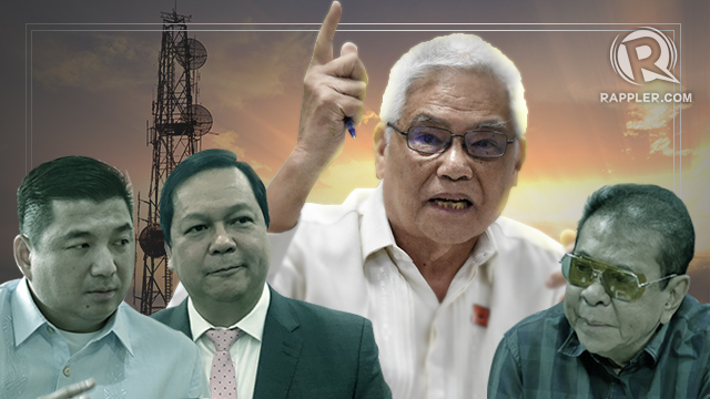 BIDDING DRAMA. The DICT already named a provisional 3rd telco player, but disqualified bidders are not backing down just yet. Photos of Dennis Uy, James Velasquez, Eliseo Rio Jr, and Chavit Singson by Rappler  