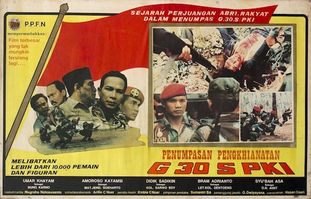 Poster film 'Pengkhianatan G30S/PKI' pada 1984. 