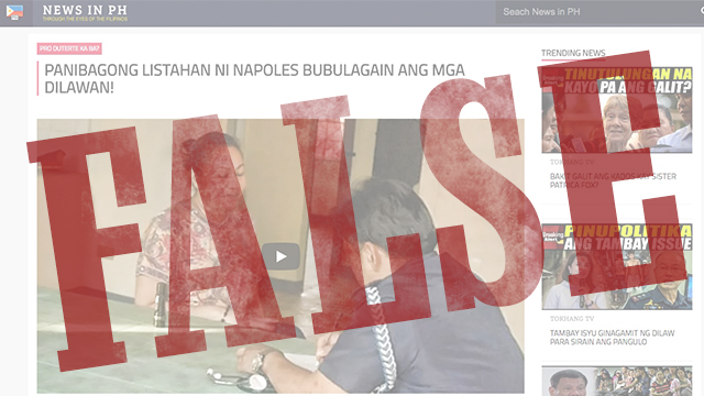A screenshot of a blog post that claims Janet Lim Napoles submitted a new list of names involved in the PDAF scam, and that it included names of opposition members. 