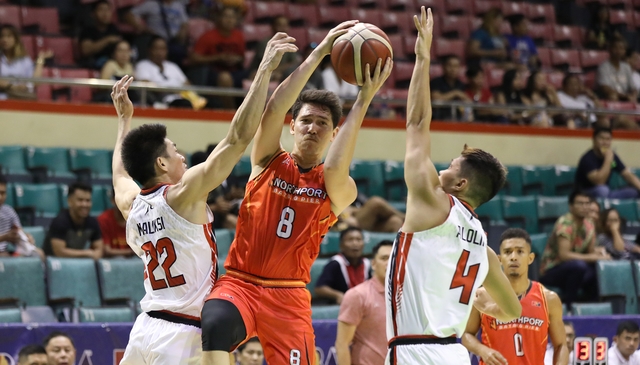 DO-IT-ALL. Robert Bolick flirts with a triple-double for NorthPort. Photo from PBA Images  