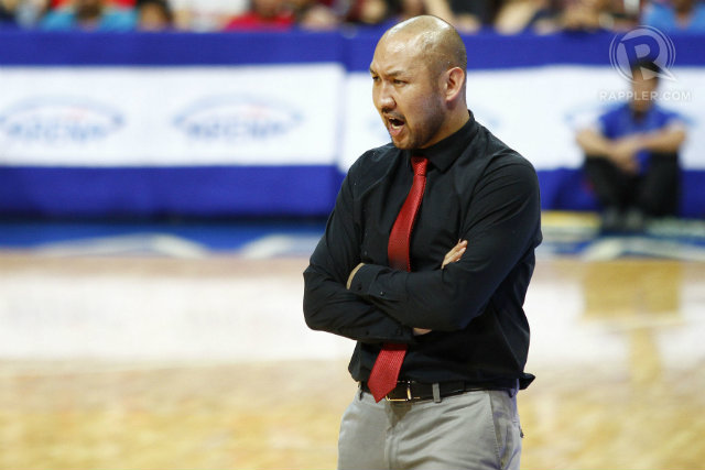 THE JET OUT. After tallying a 12-11 win-loss record, Jeff Cariaso gets the boot from being the head coach of Barangay Ginebra San Miguel. Photo by Josh Albelda/Rappler