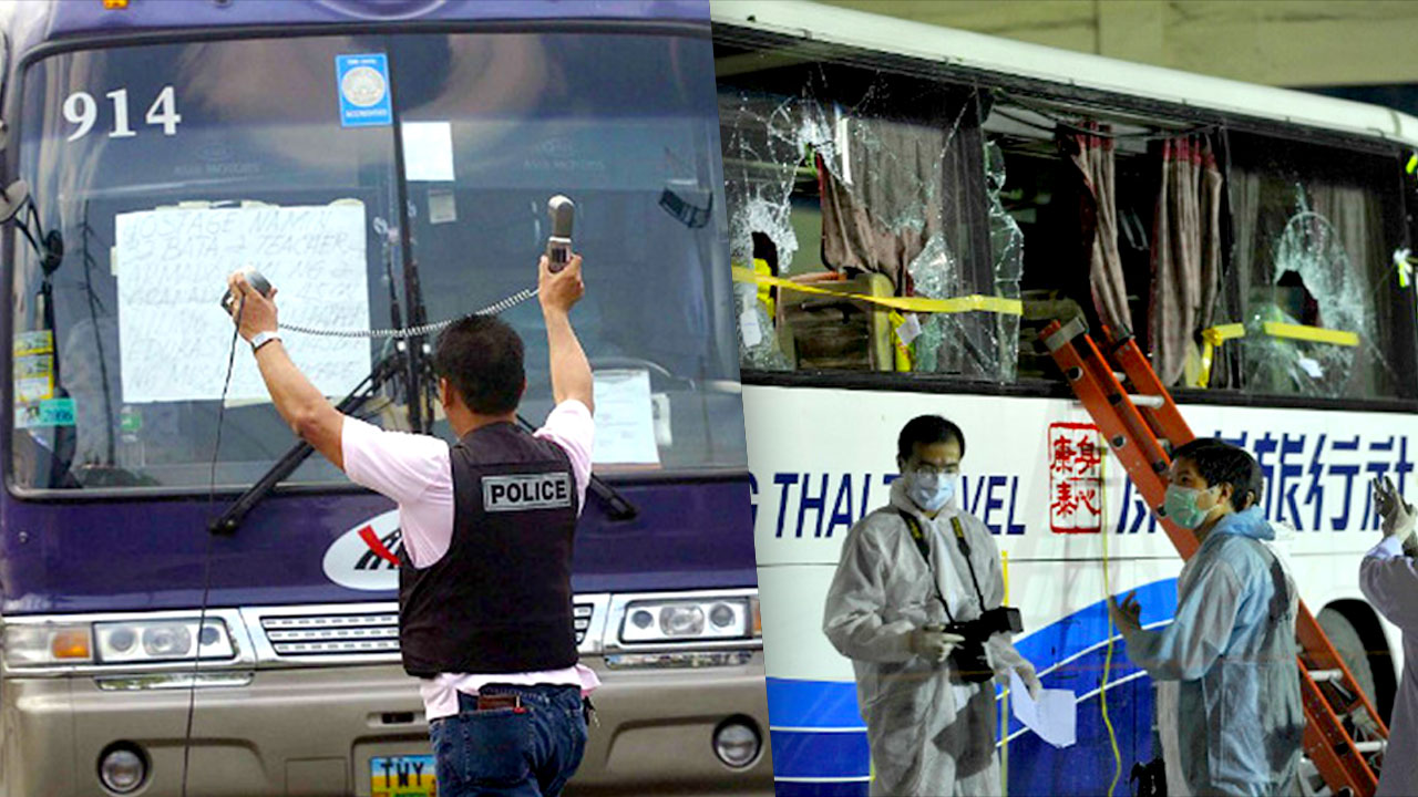 INCIDENTS. Many hostage-taking incidents occurred inside buses. Photos from AFP 