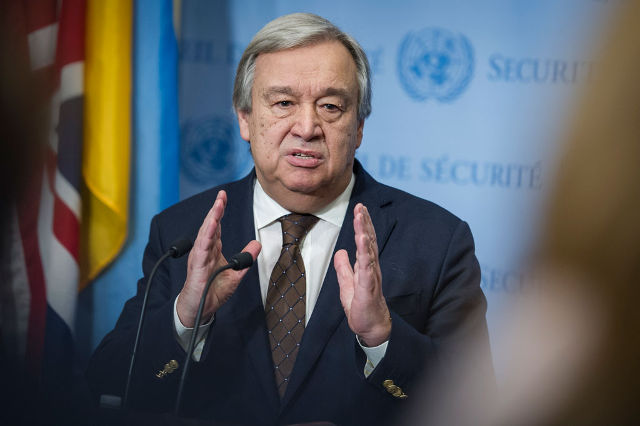 UN REACTS. This file photo shows United Nations Secretary-General Antonio Guterres. File photo by Manuel Elias/UN 