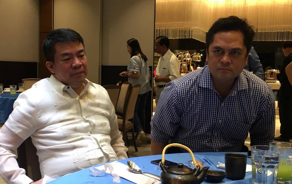 DINNER. Palace Communications Secretary Martin Andanar attends a gathering of Senate reporters with Senate President Aquilino Pimentel III, after giving false, baseless accusations against the group. Photo by Camille Elemia/Rappler   