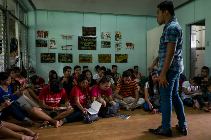 ALTERNATIVE LEARNING VENUE. At least 27 tribal schools in Mindanao are either reportedly burned or occupied by government troops