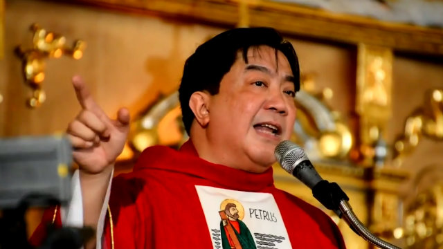 FATHER ALIÑO. A movement within the Santo Niño Parish in Quezon City is preparing to bring a complaint against him to Pope Francis. Screen grab from YouTube.com/breakingthebread