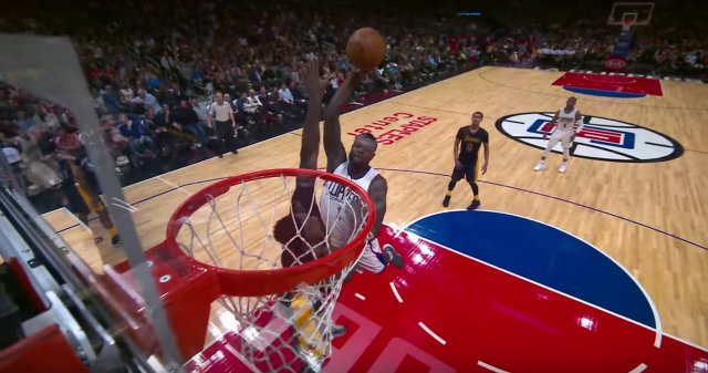 VICIOUS SLAM. Lance Stephenson with the huge slam over Julius Randle. Screengrab from YouTube  