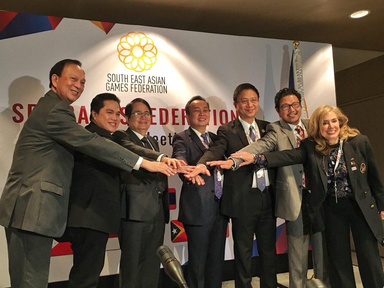 KICK OFF. The Philippine SEA Games Committee vies for a modern 2019 SEA Games hosting. Photo by Beatrice Go/Rappler  