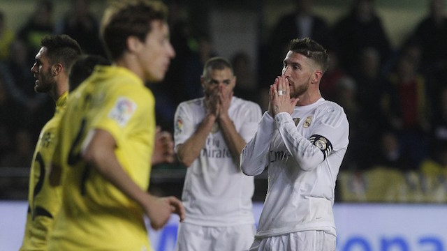 KALAH. Real Madrid kalah 1-0 dari Villareal di El Madrigal stadium pada Minggu, 13 Desember 2015. Foto oleh Jose Jordan/AFP 