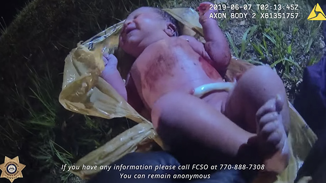 BABY INDIA. Screenshot of Youtube video of Forsyth County Sheriff's Office . 