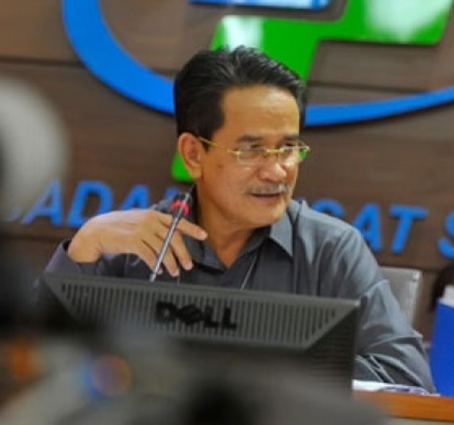 Kepala Badan Pusat Statistik Suryamin mengatakan kesenjangan ekonomi antara masyarakat semakin kecil pada 2015. Foto oleh Antara 