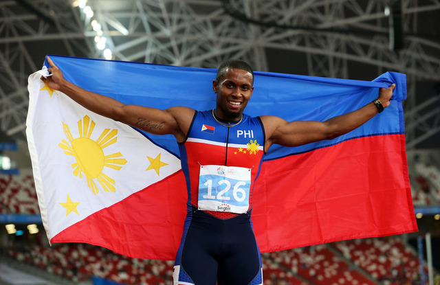 PHILIPPINE TEAM. Eric Cray, who was born in Olongapo but lives in Texas, is one of the Filipino athletes set to compete at the Rio Olympics this August. File photo by Singapore SEA Games Organizing Committee/Action Images via Reuters 