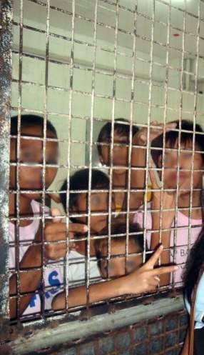 BEHIND BARS. Not much room for movement for children inside Yakap-Bata. Photo by Preda Foundation 