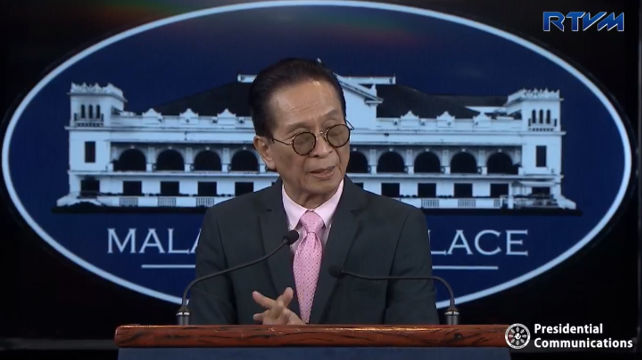 NO TO REENACTED BUDGET. Presidential Spokesman Salvador Panelo says Malacañang is against a reenacted budget for the entire 2019. RTVM screeshot 
