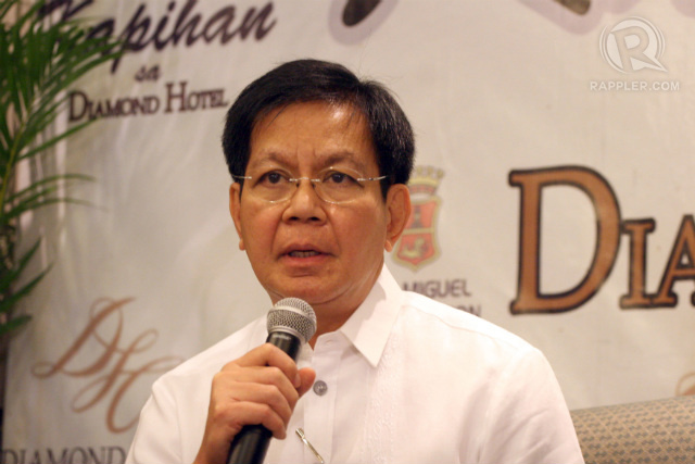 GOOD BASIS. Senator Panfilo Lacson says President Rodrigo Duterte must have 'good basis' in divulging names of police generals allegedly linked to drugs, saying he knew 2 of the 5 names as early as the campaign period. File photo by Rappler  