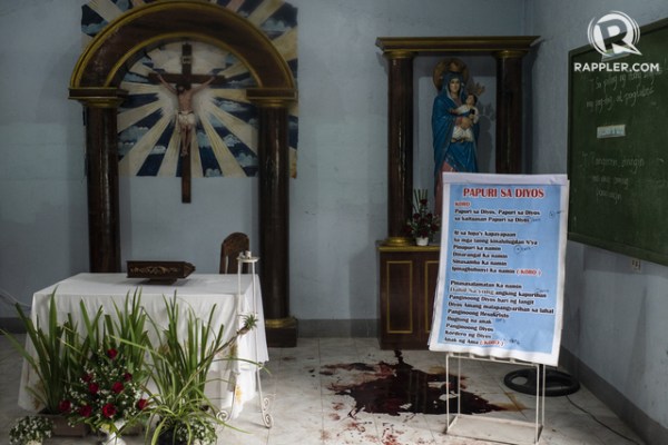 BLOOD-STAINED. The chapel where Father Nilo was killed. File photo by Eloisa Lopez/Rappler 