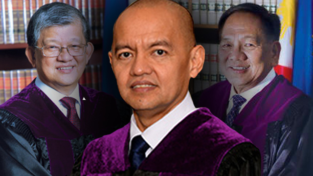 VOTE FOR POE. Supreme Court Justices Jose Mendoza, Marvic Leonen, and Diosdado Peralta all voted to grant the petitions for certiorari filed by Senator Grace Poe. Photos from the Supreme Court website 