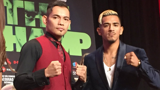 TITLE CHALLENGER. Jessie Magdaleno (R) says it doesn't matter if he hasn't fought any significant names yet. he believes he'll defeat one when he faces Nonito Donaire Jr. Photo by Ryan Songalia/Rappler 