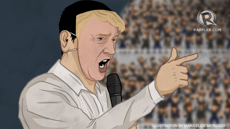 FILIPINO TRUMP. All of our presidential candidates show a sense of absurdity that makes voters wonder, 'Is this all we have?' Image courtesy of Mara Mercado  