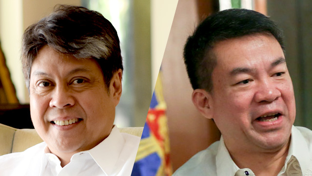 NEW MINORITY. Liberal Party president Senator Francis Pangilinan (left) hits back at Senate President Aquilino Pimentel III (right), after LP-allied senators were ousted from their committee posts. 