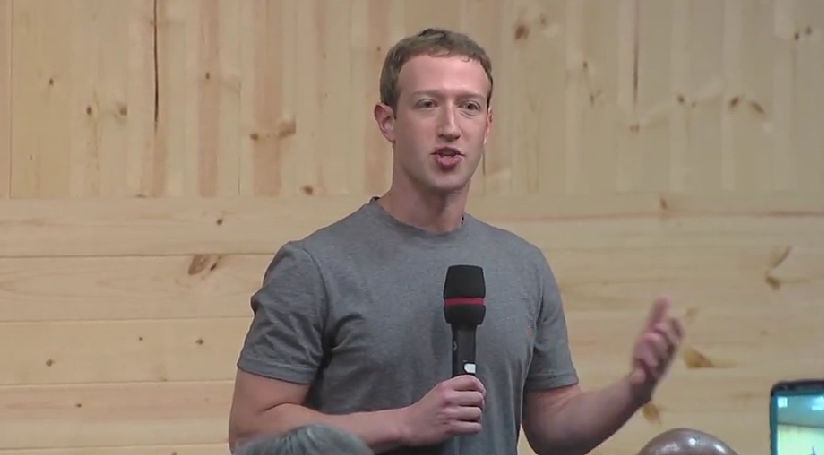 TOWN HALL Q&A. Mark Zuckerberg discusses how the Town Hall Q&A will operate. Screen shot from Facebook video. 