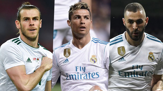 UNTOUCHABLE TRIO. (from left to right) The trio of Gareth Bale, Cristiano Ronaldo and Karim Benzema were once a fixture in the starting XI of Real Madrid. Photos by AFP (Bale), Javier Soriano/AFP (Ronaldo), Christophe Simon/AFP 