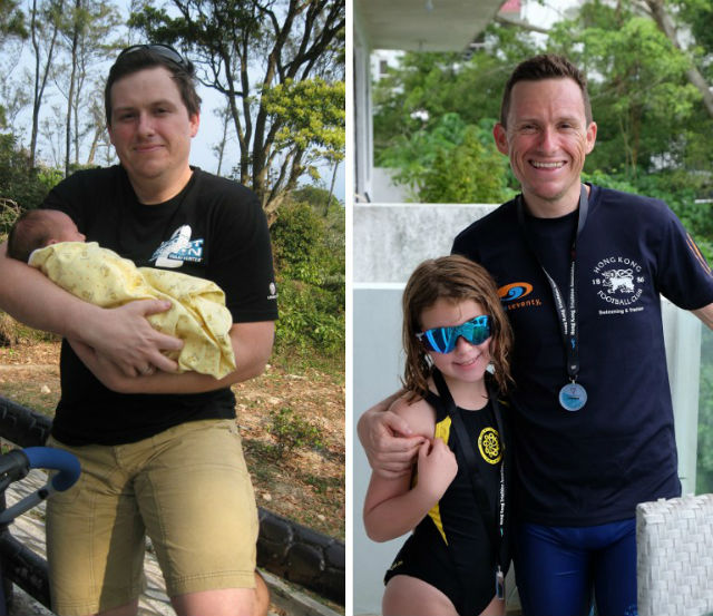 QUITE THE CHANGE. David Gething's transformation is documented here in images with his daughter. AFP PHOTO / David GETHING" 