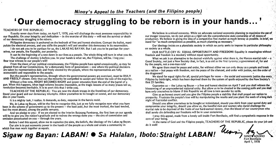 Photo courtesy of the Presidential Communications Development and Strategic Planning Office as sourced from The Willing Martyr by Alfonso P. Policarpio Jr. 