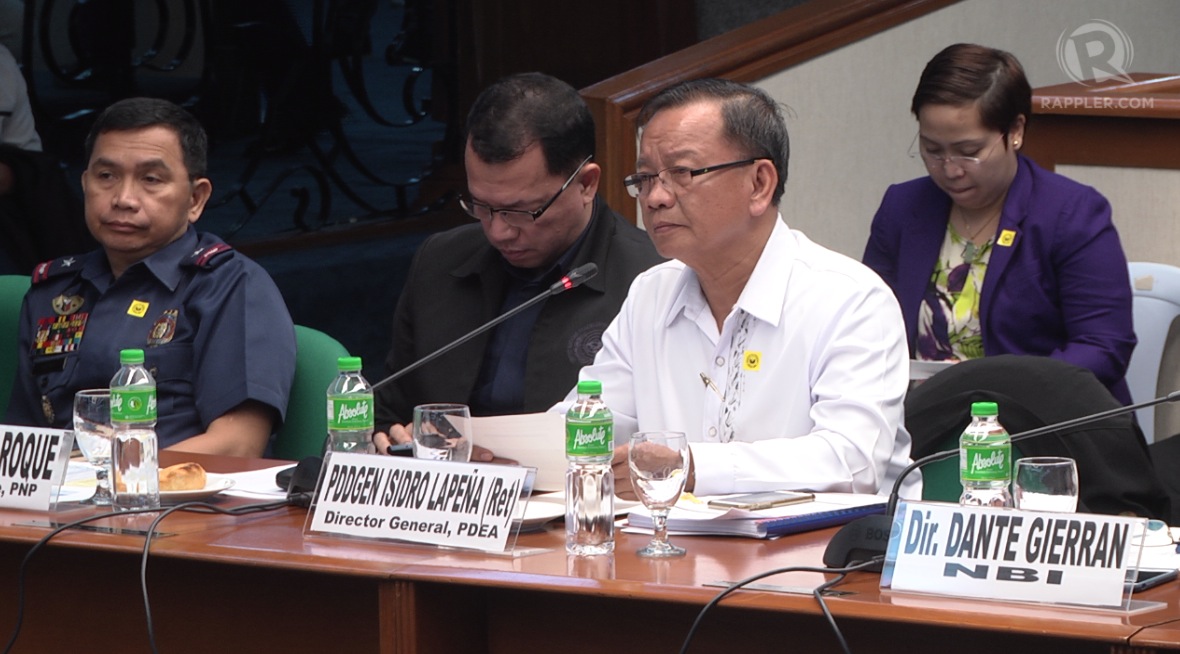 KILLINGS. Philippine Drug Enforcement Agency Director General Isidro Lapeña says the number of killings under the Aquino and Duterte administration are 'practically the same.' 