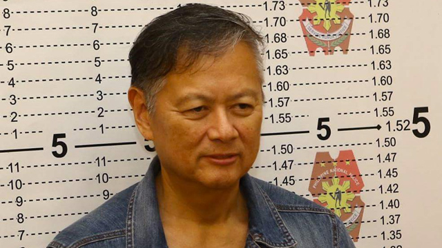 JOEL REYES. The mugshot of the former Palawan governor taken at Camp Crame, following his arrest for the murder of broadcast journalist Gerry Ortega. Photo from PNP Public Information Office.    