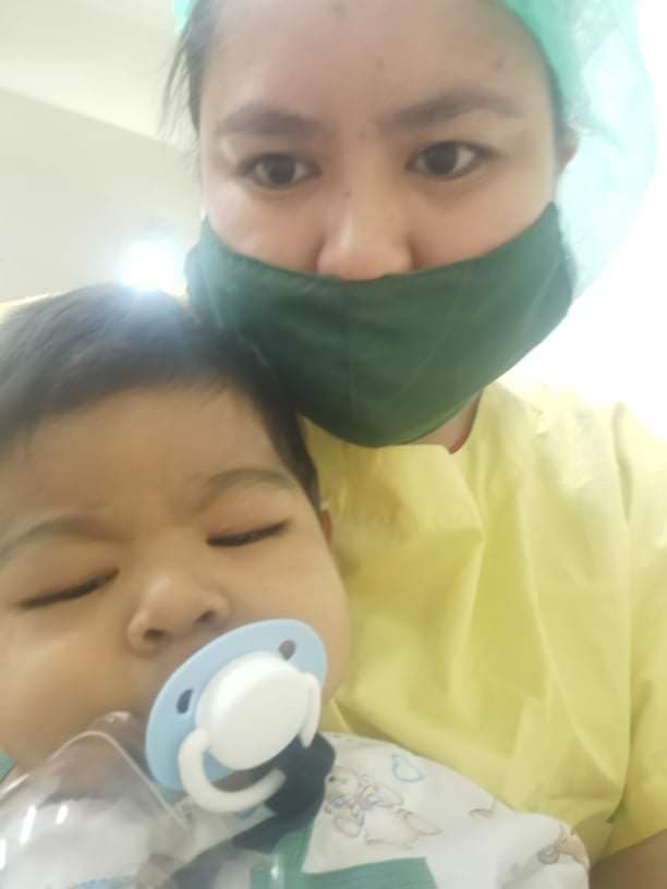 ADMITTED DURING PANDEMIC. Baby Kompton was rushed to the hospital last April due to gastrointestinal bleeding.