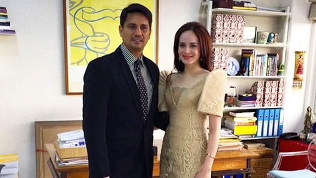 COUPLE. Richard Gomez with his wife, Lucy. Rapper file photo. 