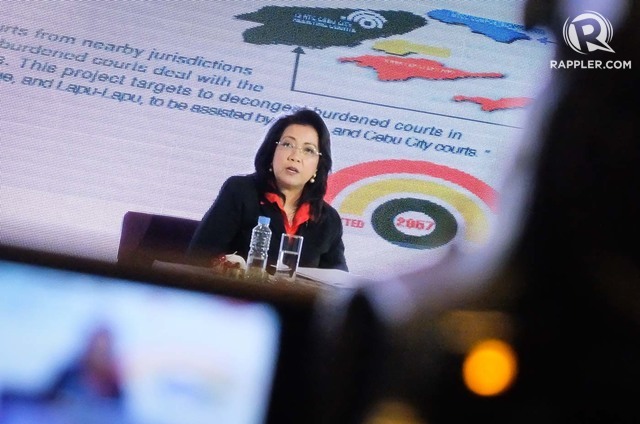 EMBATTLED CHIEF JUSTICE. SC Chief Justice Maria Lourdes Sereno sees big drops in her approval and trust ratings in September according to a Pulse Asia survey. File photo by Rappler 