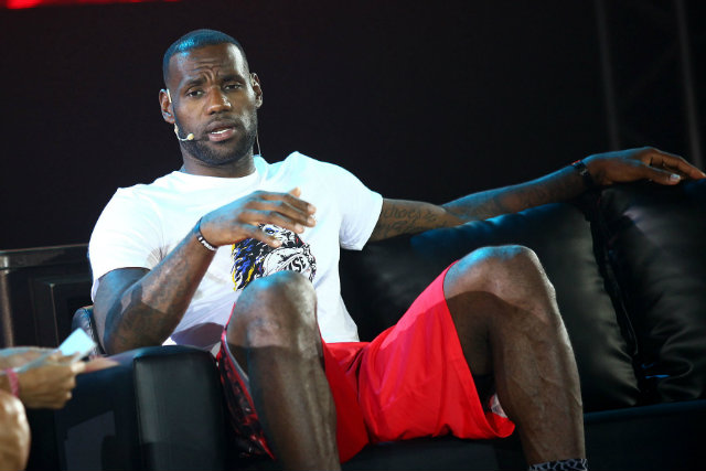 LEBRON THE GIVER. NBA star LeBron James pays tribute to the legendary boxer. File photo by Josh Albelda/Rappler 