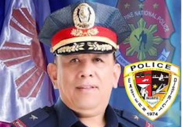 SACKED. Eastern Police District chief Christopher Tambungan. PNP photo 