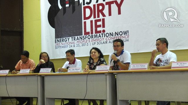 COAL WOES. Climate advocacy group Philippine Movement for Climate Justice wants the government to commit to less dependence on coal as part of its climate contribution. Photo by Pia Ranada/Rappler 