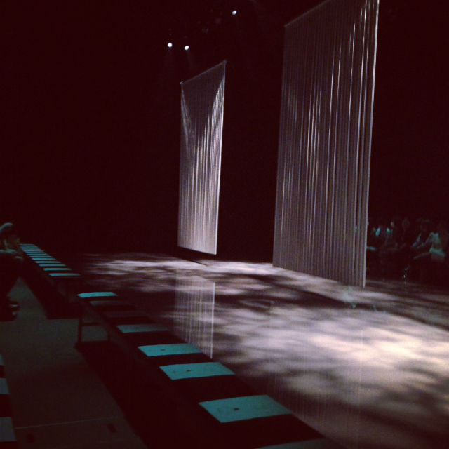 BEFORE THE FASHION STORM. This is the runway set-up at Ujoh, simple but quietly powerful