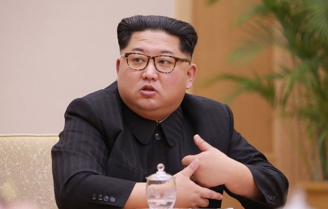 KIM JONG-UN. This picture, taken on April 9, 2018, shows North Korean leader Kim Jong-un attending the Political Bureau of the Central Committee of the Workers' Party of Korea in Pyongyang. File photo from Korean Central News Agency/AFP 