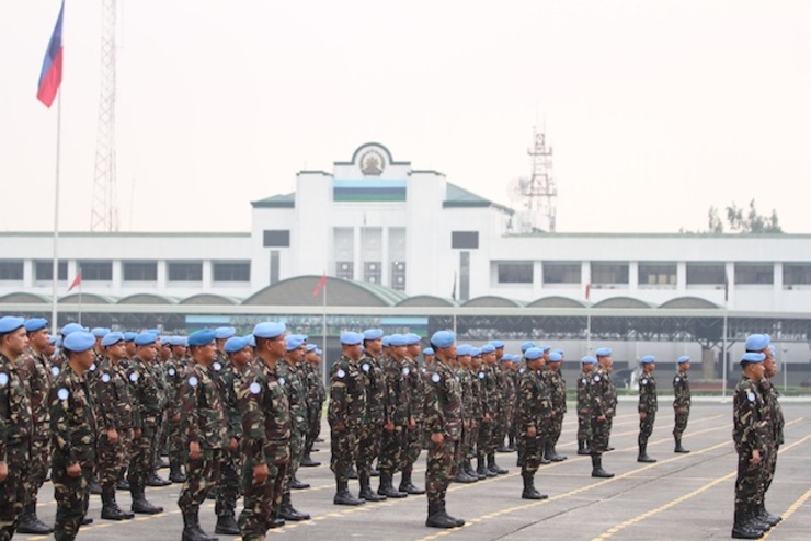 Filipino peacekeepers at Camp Aguinaldo. Image courtesy Armed Forces of the Philippines