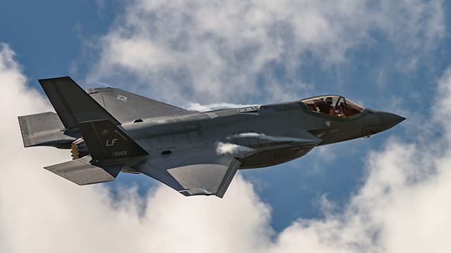 NEW WARPLANES. A file photo of the F-35 Joint Strike Fighter produced by Lockheed Martin. Photo by Shutterstock 