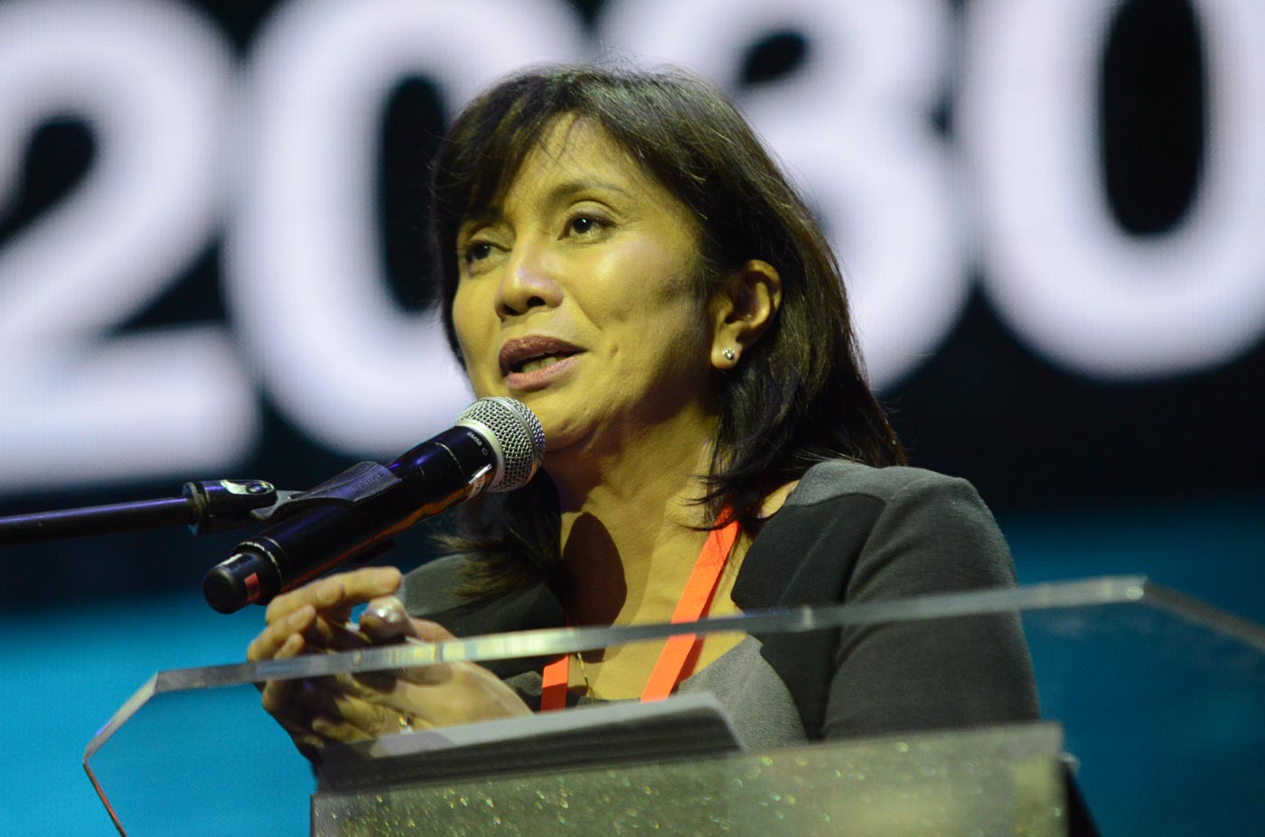 THE RELUCTANT BET. In this file photo, Camarines Sur Rep Maria Leonor Robredo talks about leadership at Rappler's Social Good Summit. Photo by Alecs Ongcal/Rappler 